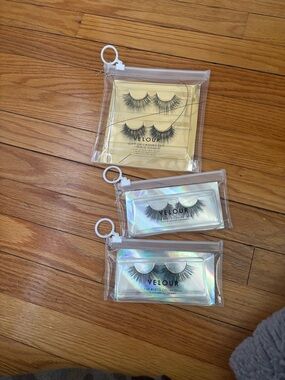 Velour Black False Eyelashes - Natural Volume Lash Trio